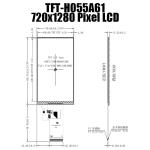 MIPI 720x1280 IPS TFT LCD Display 5.5 Inch FT6336G/TFT-H055A61HDINVKN40