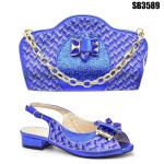 New OEM Ladies fashion Italian shoes matching bag set African women party shoe
