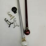 Silver Single 28mm European Style Heavy Duty Extra Long Curtain Rods