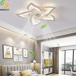 27 Inch 50W Remote Control Ceiling Fan With Lights 3 Color Temperatures 6 Gear