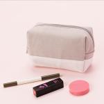 Professional Custom Portable Small Shell Shape Canvas Zipper Cosmetic Bag
