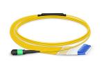 XDK Mtp To Lc Breakout Cable , 9/125 12 Core Single Mode Fiber Optic Cable