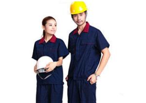 China Safety Work Industrial Work Uniforms , Factory Worker Uniform With Short Sleeve factory