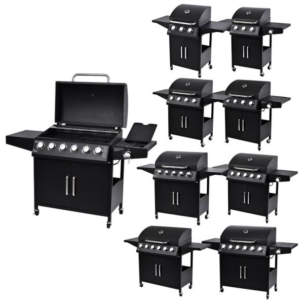 Powder Coated Outdoor Camping Barbecue Grills Smoker Portable Smokeless Bbq Gas