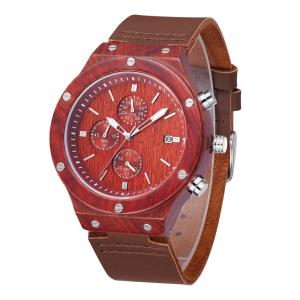 China Simple design dial wooden watch case wooden watches for men factory