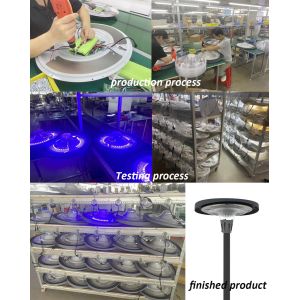 Rgb Changing Color UFO Solar Powered Led Gate Light Garden Light