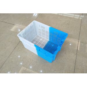 Double Color Shipping Nestable Plastic Crates For Fruits And Vegetables