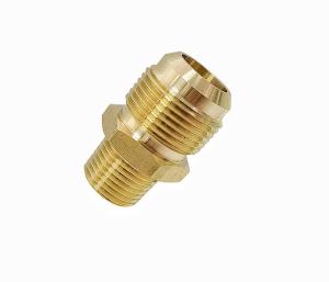 China 3/4 NPT X 3/4 Flare Brass Male Hex Nipple Pipe Fitting factory