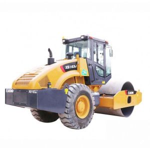 16t Earth Roller Compactor Machine / Yellow Road Maintenance Equipment
