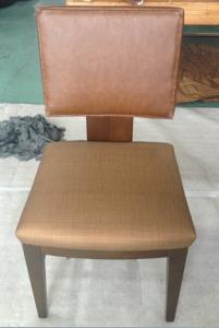 China wooden frame fabric/PU dining chair DC-0006 factory