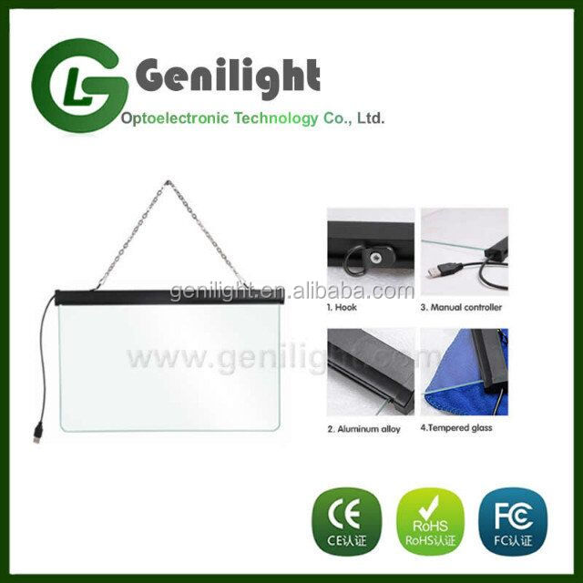 DIY Full Color Illuminated Fluorescent LED Marker Board with Adjustable View Angle H/V