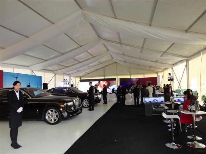 25mx30m Fabric Structure Exhibition Aluminium Frame Tents For Car Show