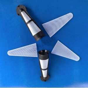 Small Custom Cone Shaped Filter Resin Plastic Mesh Filter Micron Rating 3 To
