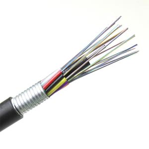 China Armored underground Single Mode 96 core fiber optic cable GYTA factory