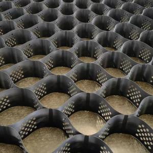 China Three-Dimensional Flexible Structure Textured HDPE Geoweb Geocell For Road Construction factory