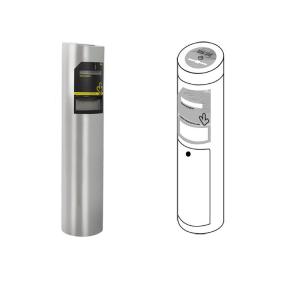 China 304 Stainless Steel Drop Card Collector Wire Drawing Cylinder For Visitor Management System factory