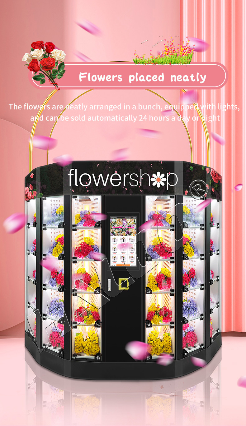 OEM ODM 24 Hour Flower Vending Machine Cooling Locker Vending Machine For Flowers