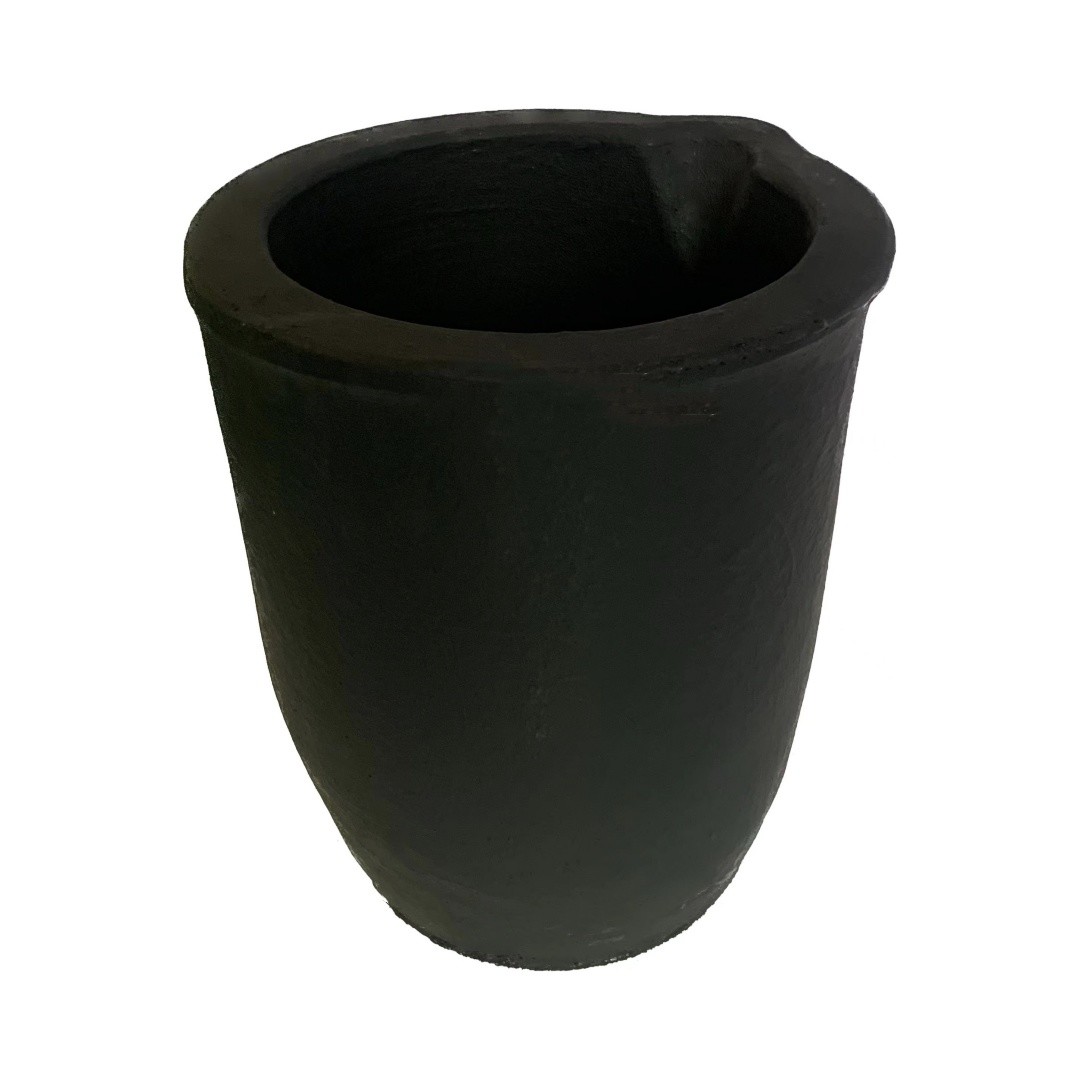 Cylindrical Crucible With Pouring Nozzle Silicon Carbide Graphite Metal Melting Crucible