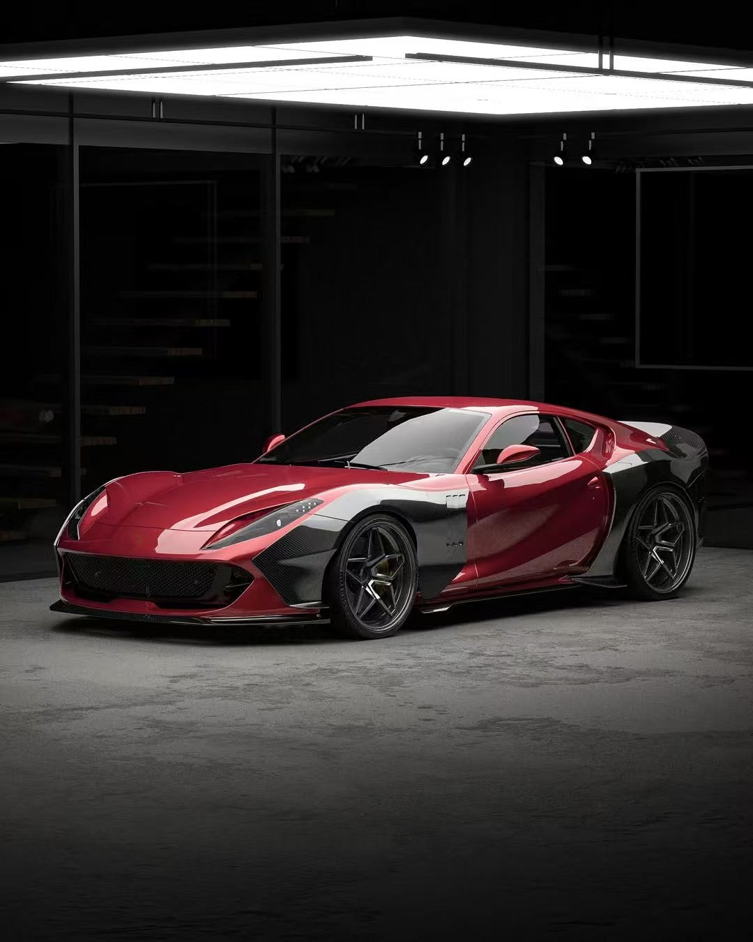 812 Ferrari Body Kit Carbon Fiber Widebody 812 ZE Style Carbon Fiber Arch