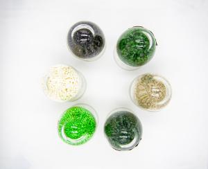 China Milky White RPET Pellets GRS Certified Recyclable Plastic Raw Material PET Pellet factory