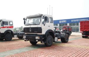 China 6 Tires Used Medium Duty Trucks 4*2 Beiben Head Tractor 300 Hp Flat Roof Euro 3 factory