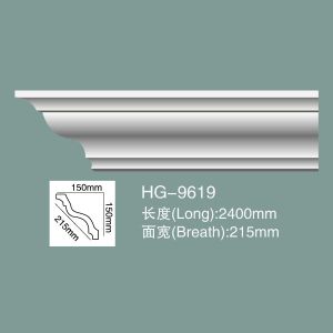 China Cornice Moulding Polyurethane Crown Moulding HG-9619 factory