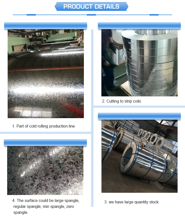 Hot Dipped Galvanized Steel Coil ASTM A653 0.52mm Thickness Gauge G550