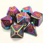 Colorful Gear Solid Metal Dice Set Board Game Kuusu DND RPG