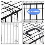 Black Painting Metal Pet Crate Reliable Modern Design Commercial For Home