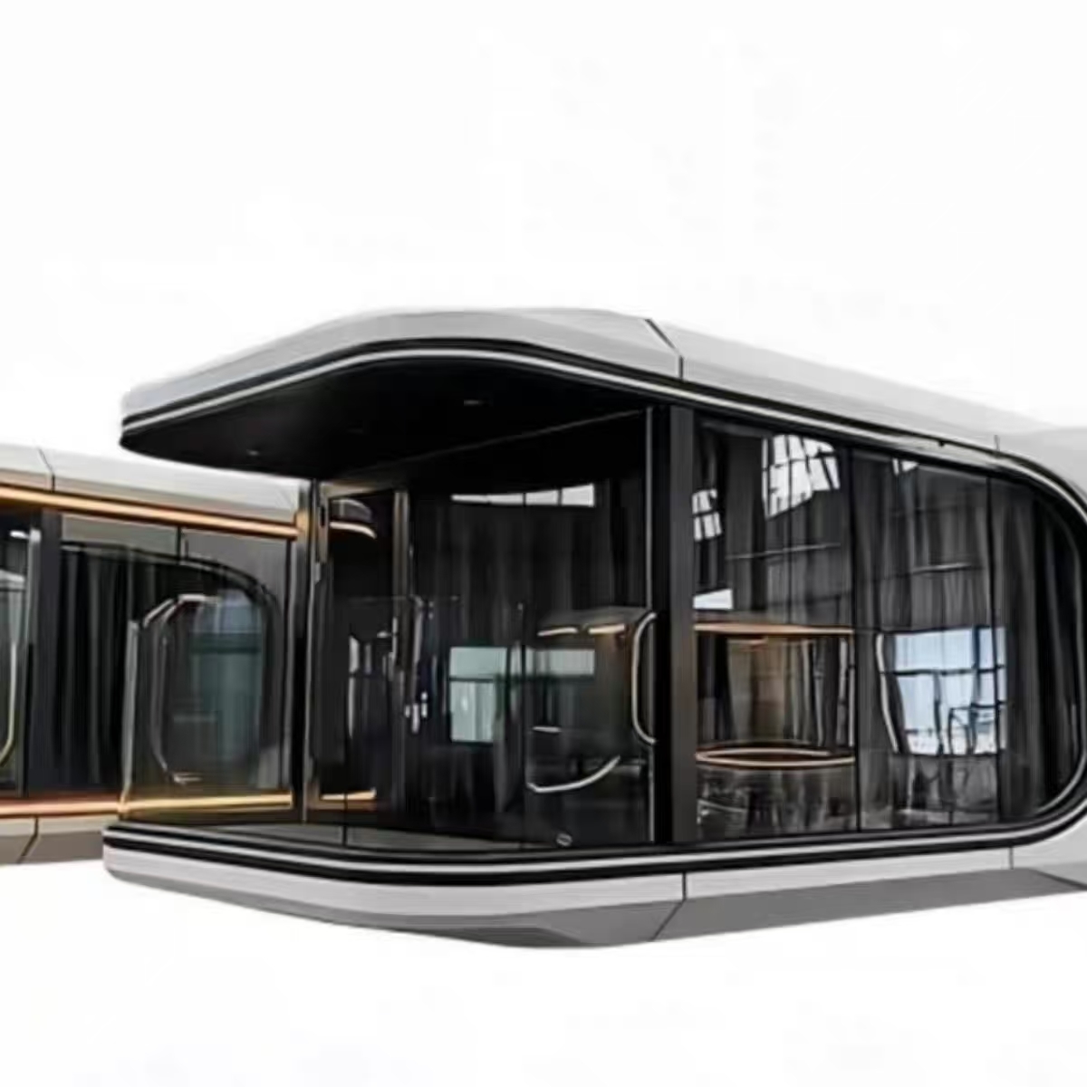 China 500kg Space Capsule House with Solar Panels and LED Lighting factory