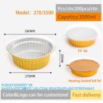 270mm Diameter 3500ml Golden Series Aluminum Foil Baking Round Shape Pan