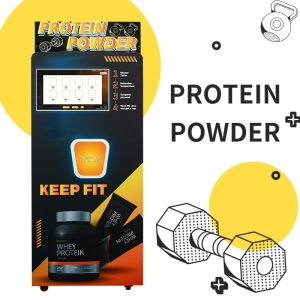 Protein Powder Vending Machine with Automatic Cup Dispensing Background Warning