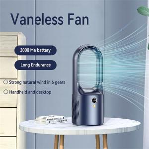 China Hot And Cold Handheld Bladeless Fan White With Air Purifier factory