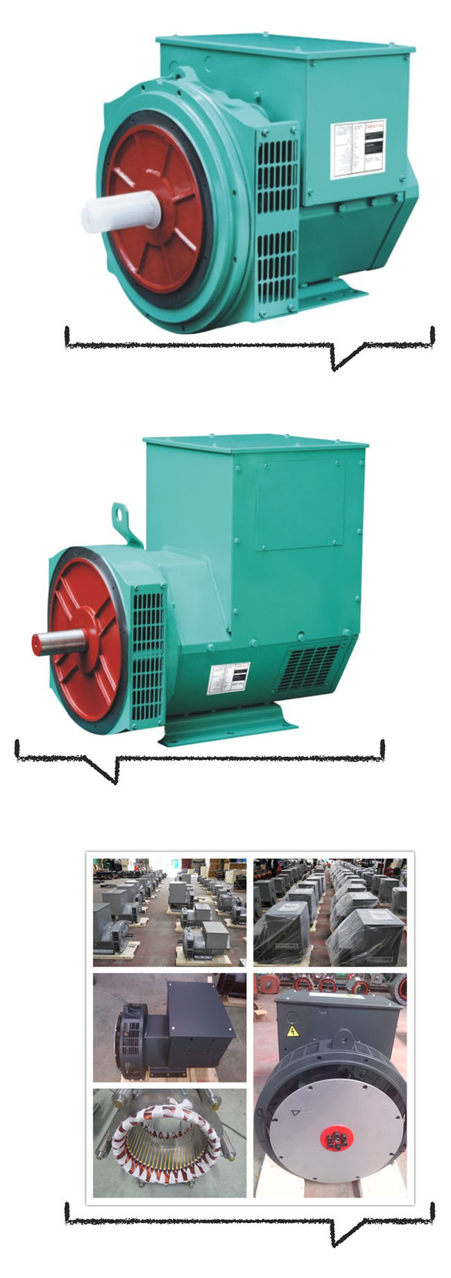 Electric Start 6.5KW Three Phase Brushless Alternator