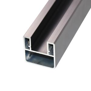 China Grey Frameless Glass Aluminum Balustrades Handrails for Glass Balcony Deck Stair Swimming Pool factory