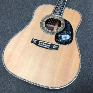 China Deluxe Solid Rosewood Back Side 41 Inch D100aa Type Spruce Engraved Acoustic Guitar Abalone Inlay factory