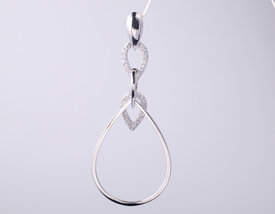 Oval Shape Geometric Collection Pendant Pendant With Zircon Stone 925 Sterling Silver Jewelry Accessory Silver Geometry Geometry Geometry Crystal