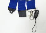 Blue Nylon Customization Logo Silk Screen Lanyards For Promotation Gifts