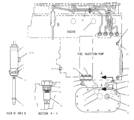 4W7015 4W-7015 3204 Fuel Injector Nozzle Assy For Excavator Engine Parts