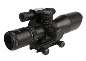 China Integral Sunshade Long Range Hunting Scopes With Green Laser 20mm Mount factory