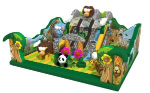 China Safari Amusement Park Inflatable Fun City For Children Forest Animals Themed factory