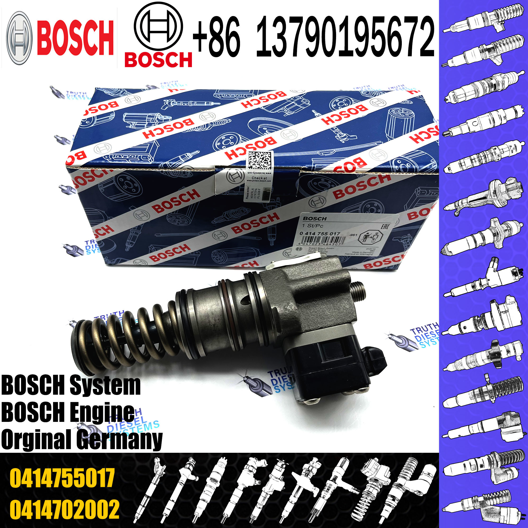 Diesel Engine Parts Unit Pump 0414755017 0414755117 9074627 For LIEBHERR