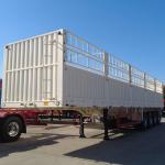 4Axles High Fence Semi Trailer 60 Ton 13 Ton Semi Transport Trailer Truck Ce
