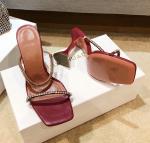 Glitter PU BSCI Sexy High Heel Sandals with crystal studded straps