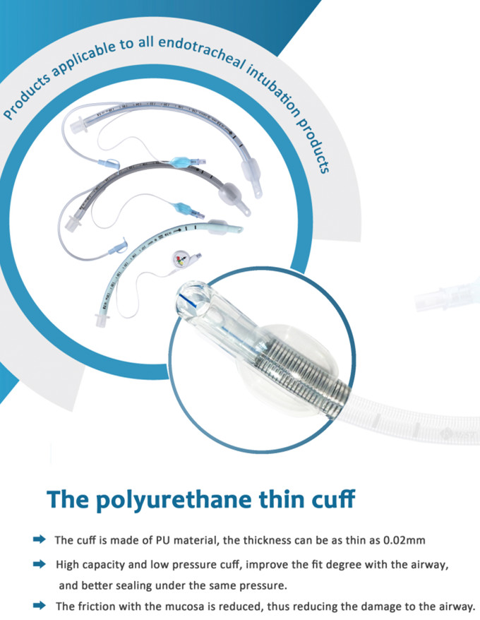 Polyurethane Thin Endotracheal Tube Cuff Customized