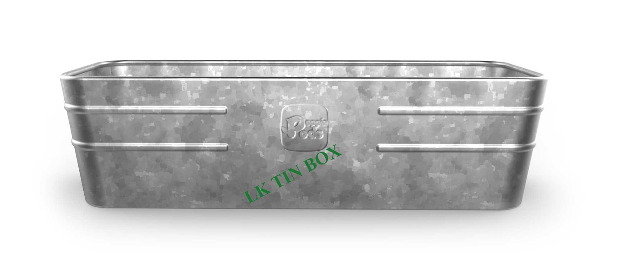 Metal Tin Bucket Rectangular Flower Vegetables Plants Herbs Growing