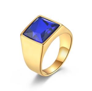 China Light Luxury Gemstone Rings Fashion Jewelry Wedding Rings For Men factory