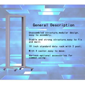 19 Inch Telecom 4 post open frame rack With Plinth