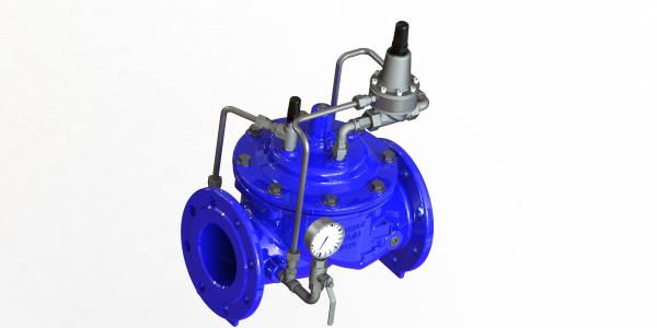 No Slam Water Pressure Control Valve , Pilot Operated Adjustable Pressure Relief