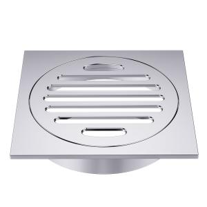 China Recessed Circular Shower Drain , Brass Round Floor Drain Without Trap factory